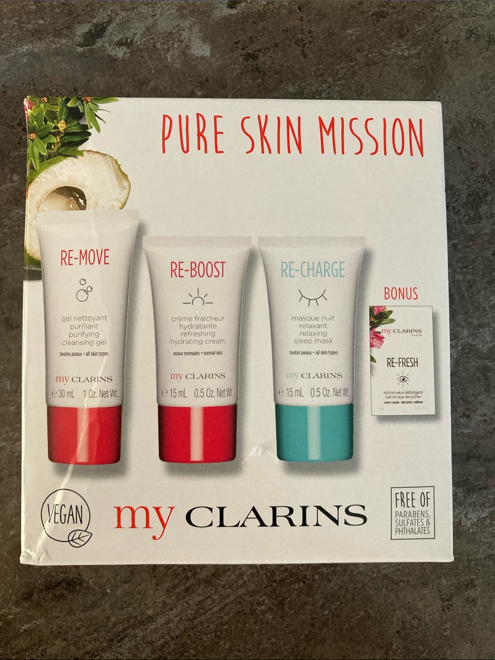 Clarins Pure Skin Mission Set - Red & Teal